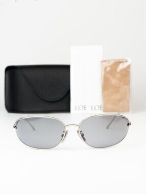 Loewe Men Sunglasses Silver Grey Wraparound LW40164U 16A NEW AUTHENTIC